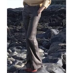 NWT Anthropologie Elevenses Wide Leg Shimmer Pants Size 4